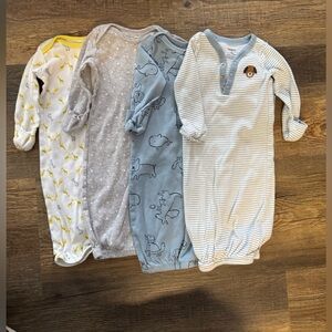 Set of 4 Carters Newborn Nightgowns